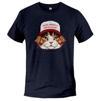 Load image into Gallery viewer, MAGA Cat T-shirt Heather navy color
