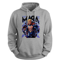 Load image into Gallery viewer, MAGA hero hoodie Athletic Heather color
