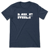 Load image into Gallery viewer, MILF Tee heather navy color

