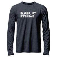 Load image into Gallery viewer, MILF Long Sleeve Shirt Navy color
