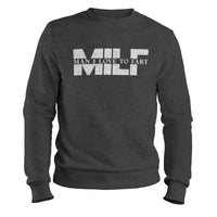 Load image into Gallery viewer, MILF Crewneck Sweatshirt darkheather color
