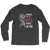 Load image into Gallery viewer, Make Love Long Sleeve Shirt | Black Heather
