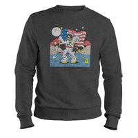 Load image into Gallery viewer, moonwalk marvel fun colorful patriotic astronaut sweatshirt
