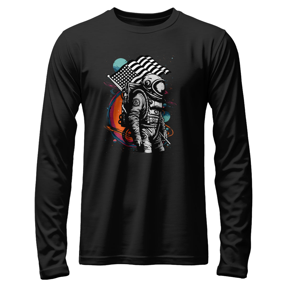 Cosmic Valor Long Sleeve Shirt black color