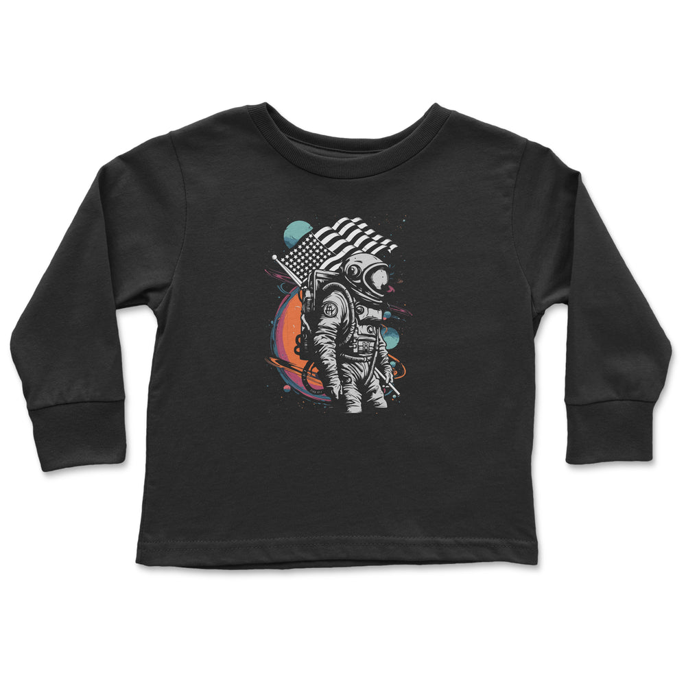 cosmic valor toddler tshirt, very cool black
