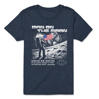 Load image into Gallery viewer, Man on the Moon Youth Tee | Heather Navy
