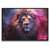 Load image into Gallery viewer, Mighty Lion Framed Canvas Horizontal Wall Art
