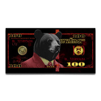 Load image into Gallery viewer, Money Bear Matte Canvas Wall Art
