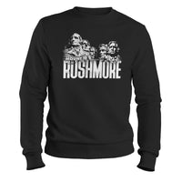 Load image into Gallery viewer, modern rushmore, moount rushmore donald trump theme crewneck sweatshirt, black

