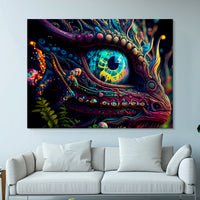 Load image into Gallery viewer, Mystical Creature Abstract Horizontal Canvas Wall Art
