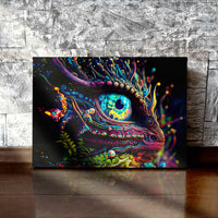 Load image into Gallery viewer, Mystical Creature Abstract Horizontal Canvas Wall Art
