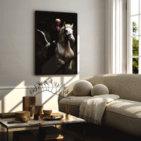 Load image into Gallery viewer, Mythical Rider Vertical Framed Canvas Wall Art
