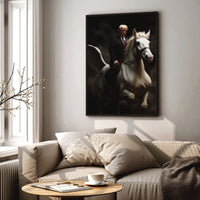 Load image into Gallery viewer, Mythical Rider Vertical Framed Canvas Wall Art
