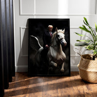 Load image into Gallery viewer, Mythical Rider Vertical Framed Canvas Wall Art
