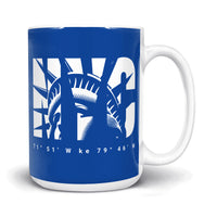 Load image into Gallery viewer, NYC Mug 15oz dark blue color
