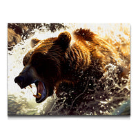 Load image into Gallery viewer, Natural Environment Bear Horizontal Canvas Wall Art
