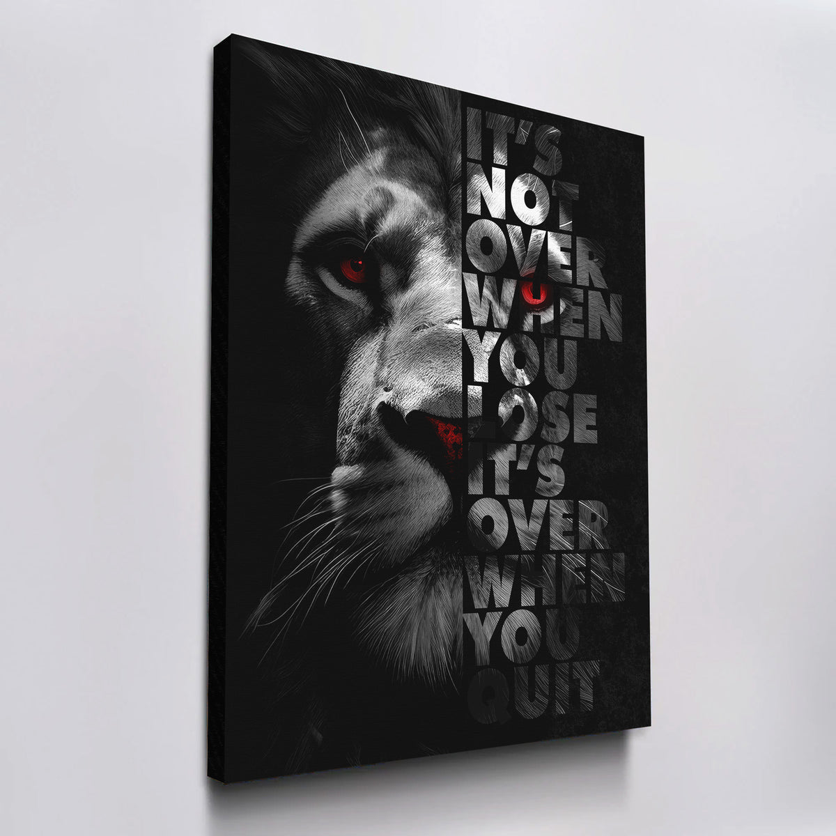 Never Quit Vertical Canvas Wall Art