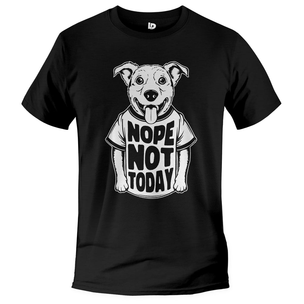 Dog not today T shirt black color