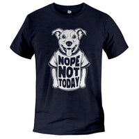 Load image into Gallery viewer, Dog not today T shirt heather navy color
