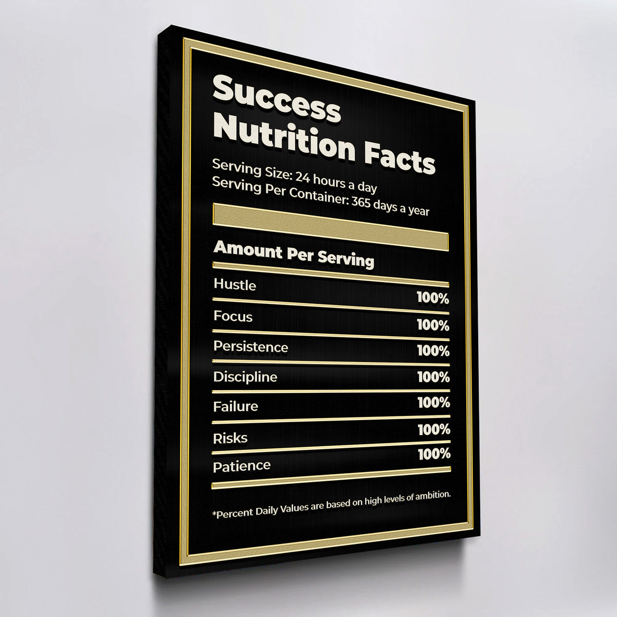 Nutrition Facts Canvas Wall Art