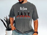 Load image into Gallery viewer, Donald Trump The Return Bootleg T-Shirt pepper color
