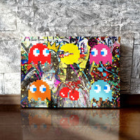 Load image into Gallery viewer, Pacman Horizontal Canvas Wall Art
