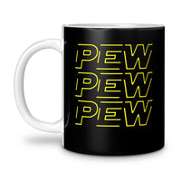 Load image into Gallery viewer, Pew Pew Pew Mug 11oz black color
