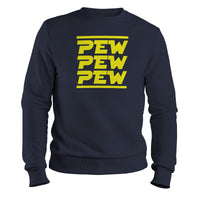 Load image into Gallery viewer, Pew Pew Pew Crewneck Sweatshirt navy color
