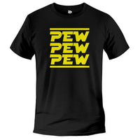 Load image into Gallery viewer, Pew Pew Pew Tee black color
