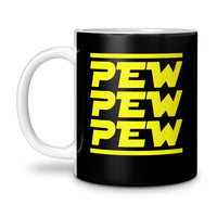 Load image into Gallery viewer, Pew Pew Pew mug 11oz black color
