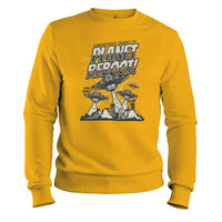 Load image into Gallery viewer, Planet Reboot Crewneck Sweatshirt gold color
