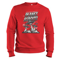 Load image into Gallery viewer, Planet Reboot Crewneck Sweatshirt red color
