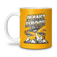 Load image into Gallery viewer, Planet Reboot Mug 11oz yellow color
