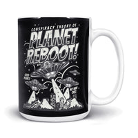 Load image into Gallery viewer, Planet Reboot Mug 15oz black color
