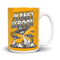 Load image into Gallery viewer, Planet Reboot Mug 15oz yellow color
