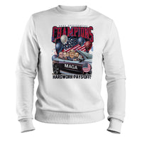 Load image into Gallery viewer, Trump Presidential Champion Sweatshirt Crewnecks white color
