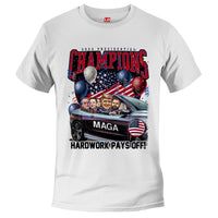 Load image into Gallery viewer, Trump Presidential Champions T shirt white color
