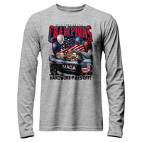 Load image into Gallery viewer, Trump Presidential Champion long Sleeve Athletic Heather color

