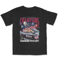 Load image into Gallery viewer, Trump Presidential Champs Bootleg T shirt  black color
