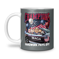 Load image into Gallery viewer, Trump Presidential Champs Mug 11oz dark grey color
