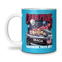 Load image into Gallery viewer, trump Presidential Champs Mug 11oz Turquoise color
