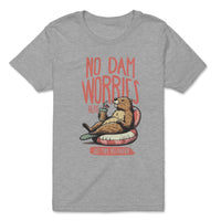 Load image into Gallery viewer, No Dam Worries Youth Tee | Athletic Heather
