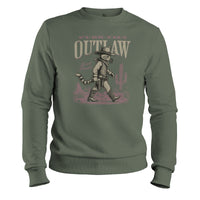 Load image into Gallery viewer, Purrfect Outlaw Crewneck Sweatshirt military green color

