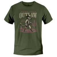Load image into Gallery viewer, Purrfect Outlaw Tee military green color
