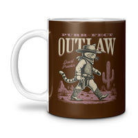 Load image into Gallery viewer, Purrfect Outlaw Mug 11oz brown color

