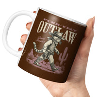 Load image into Gallery viewer, Purrfect Outlaw Mug 11oz brown color
