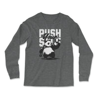 Load image into Gallery viewer, Panda Push Long Sleeve Shirt | Dark grey heather
