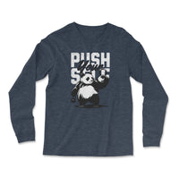 Load image into Gallery viewer, Panda Push Long Sleeve Shirt | Heather navy
