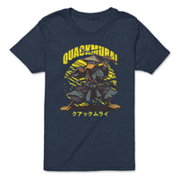 Load image into Gallery viewer, Quackmurai Youth Tee | Heather Navy
