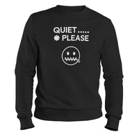 Load image into Gallery viewer, Quiet Please Crewneck Sweatshirt black color
